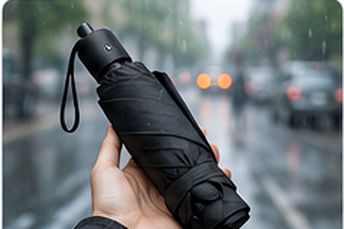 Compact umbrella ready for a rainy day while traveling in Japan