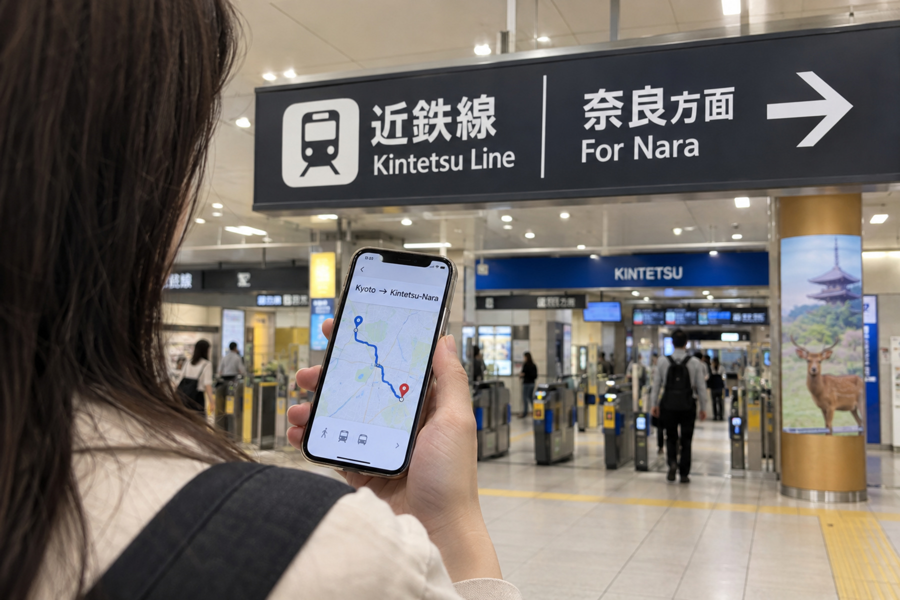 Kintetsu-Nara and JR Nara station comparison for Nara Park access