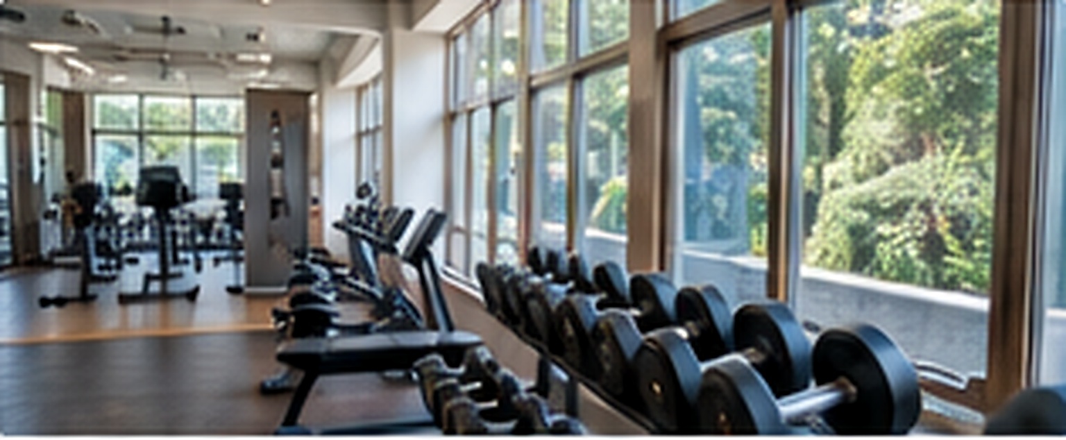 Gym equipment at a modern fitness facility in Japan