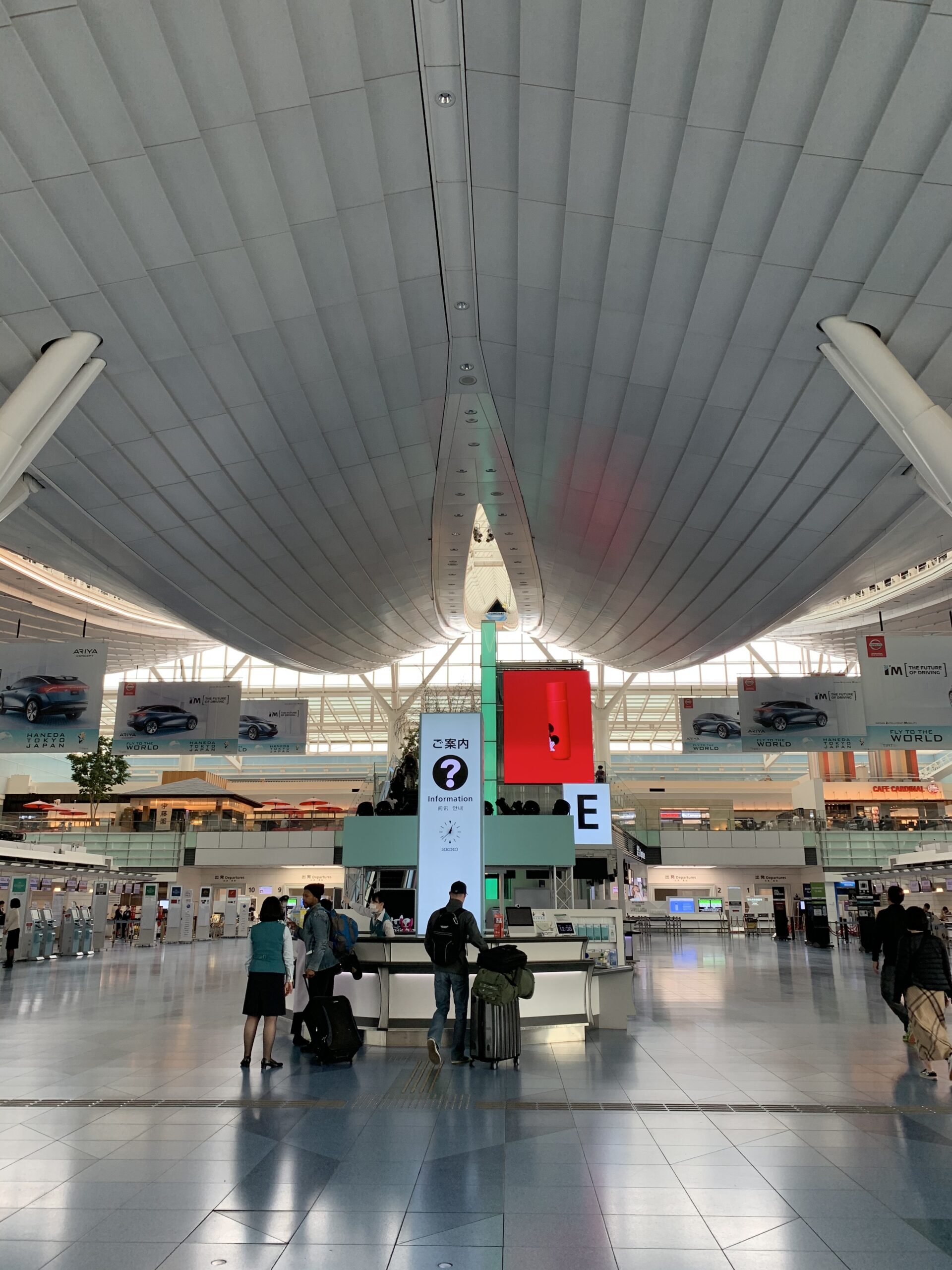 Information counter inside Tokyo International Airport